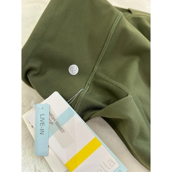 NWT ZELLA GIRL Size/XXS Yoga + Studio Kids' Live In Crop Leggings Pockets Green - Picture 7 of 10